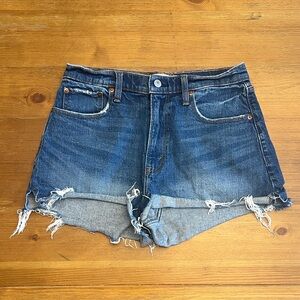 Abercrombie & Fitch Cutoff High Rise Jean Shorts